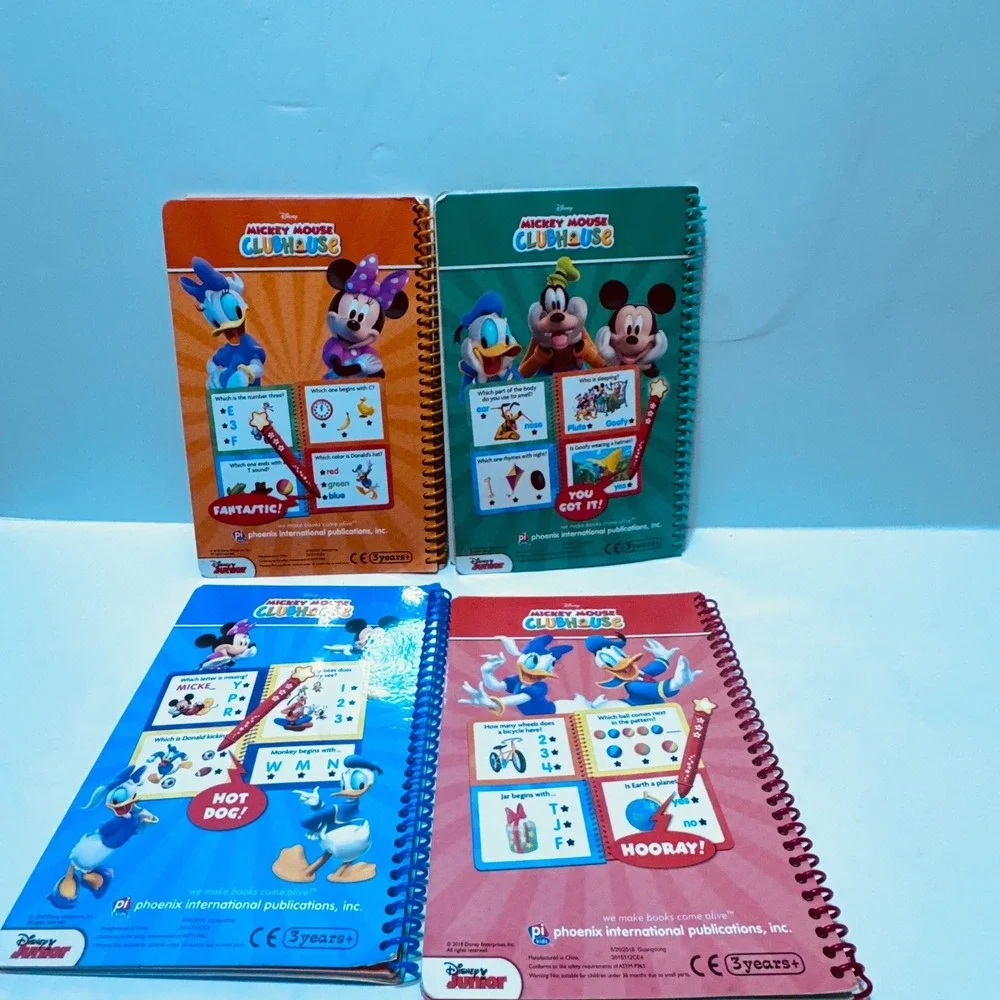 Disney Mickey Mouse Clubhouse Quiz It Pen‎ 4 Book Set Interactive Learning Toy